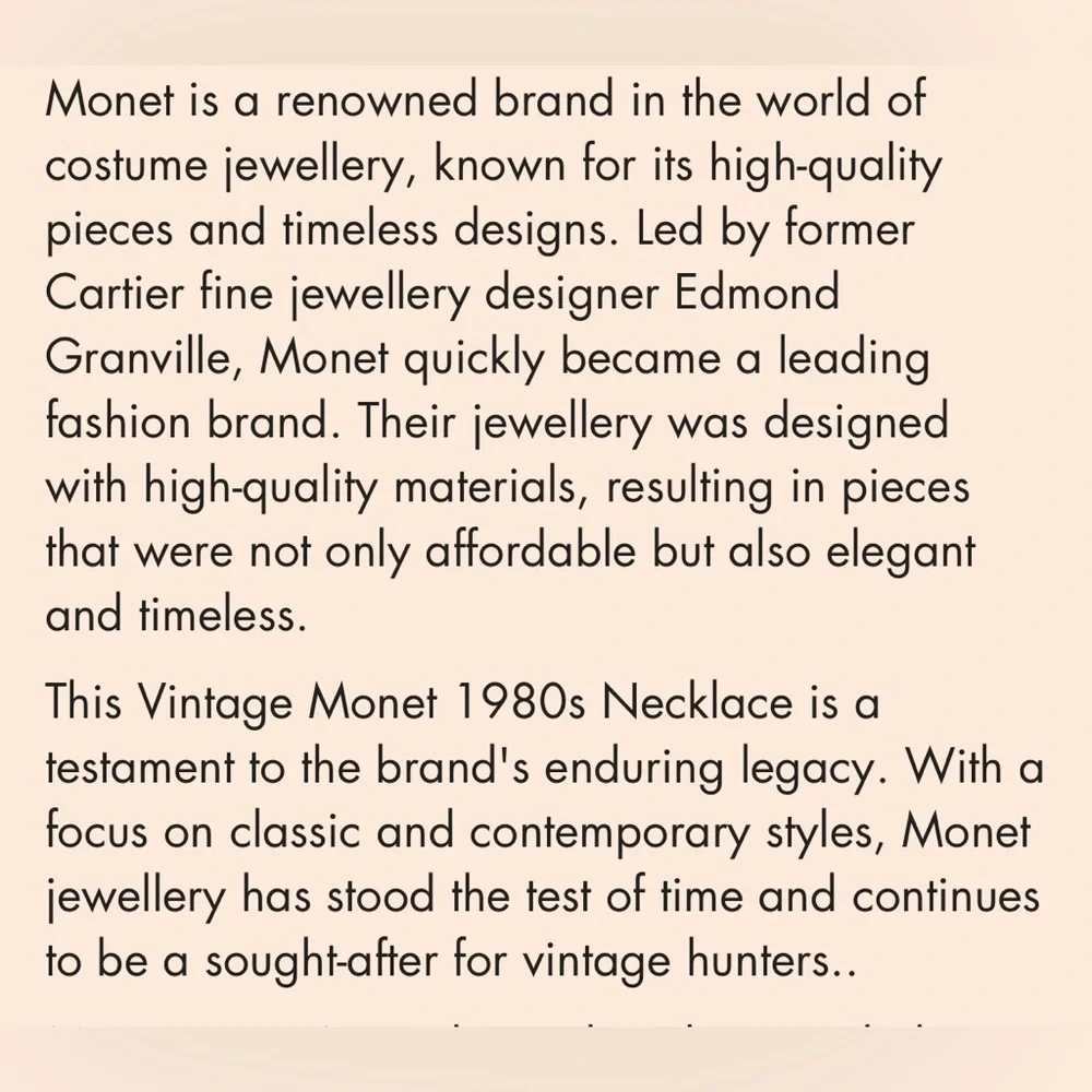 Vintage Monet 80's Gold Chain Choker/Necklace - Picture 8 of 8